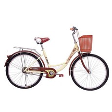 출퇴근용 바구니 자전거 26인치 24인치 접이식 퍼플, 24 인치, 6단 속도