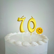 데일리어썸 숫자초 70 + 스마일초(5개입) 칠순 생일초 생신잔치