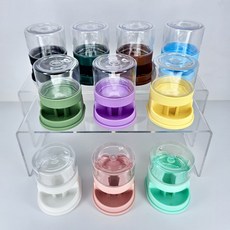 두렙 급수기 크레스티드게코 도마뱀 물그릇 레오파드게코 자동, 1개, 올리브그린