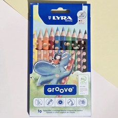 리라 그루브 점보 색연필, 10색, 1개