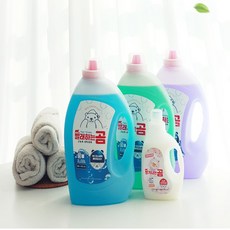 유아세제 빨래세제 빨래하는곰 고농축 세탁세제 3.05L 4개 1세트, 퍼플
