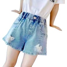 萱寶媽咪 女童彈力牛仔短褲