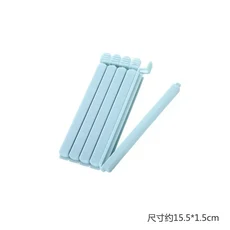 10개입 식품 봉투 밀봉 주방 클립 봉투용 간식 플라스틱 감자칩 커피 컬러풀 보관, 02 Blue-15.5cm