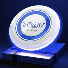원반 던지기 LED 아웃도어 스포츠 후광 연습 야외 운동회, 화이트디스크+블루