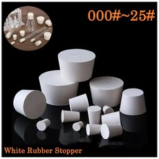 흰색 고무 마개 플러그 실험실 파이프 탱크 와인 병 테이퍼 씰링 커버, 3. 1pcs, 1개