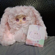 D.W 手作 氧氧跳一跳小兔 確認款 吊飾 生日禮物 吊掛 掛件, 1個, 櫻粉兔