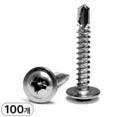 코잘 스텐410 와샤머리 철판 직결피스 5종 16-50mm, 100개