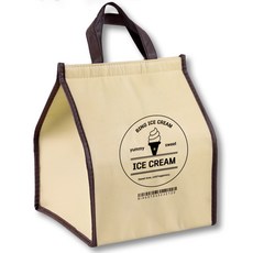 배곧인터내셔널 다용도 벨크로 캠핑 마트 폴딩카트 보온 보냉백, 베이지, 60L