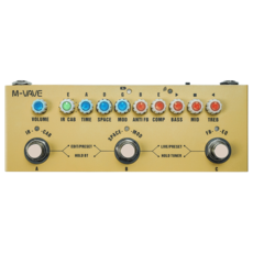 M-VAVE Cube Baby AC 어쿠스틱 기타 멀티 이펙터 3개 페달 휴대용 내장 배터리, 1개