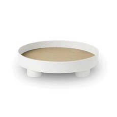 향수트레이 원형 인테리어 쟁반, 화이트