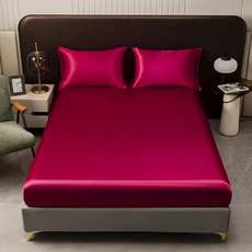 침대커버세트 패밀리 1인 이불커버 3 탄성 밴드 매트리스 보호대 커버가있는 방수 장착 침대 시트 싱글 더블 킹 퀸 사이즈 용 침대보, [03] Queen(153x203x30cm), Pink, 1개