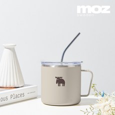 MOZ 스웨덴 316 스텐 진공 머그컵 스텐머그컵 보온머그컵 보온컵, 오트밀베이지, 490ml, 1개