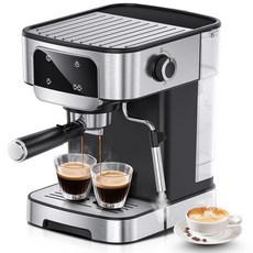 Espresso Machine 20 Bar Professional Maker with Power Milk Frother Compact Coffee With LED Touch, Espresso Machine 20 Bar, Profe