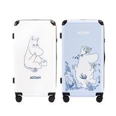 Moomin嚕嚕米姆明 28吋拉鍊款胖胖箱行李箱 (2年保固 海關鎖 360度飛機輪)