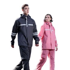 여성 레인코트 야외용 상하세트 바람막이 방수 비옷, C. 다크그레이, XXXXL