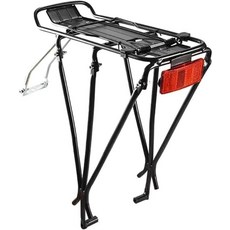 Takelablaze 후면 자전거 랙 캐리어 패니어 백 카고 랙 66~71.1cm(26~28인치) 프레임용 하드웨어 및 반사판 포함 블랙