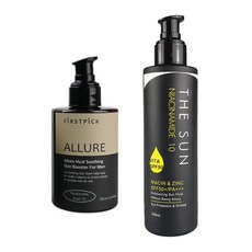 남자 히알루론산 시카토너 스킨 화장품세트, 얼루어스킨+더선