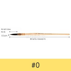 수채화 붓 세트 라운드형 고급 미술용 브러쉬 정밀 표현 그림용 도구, 1개, 수채화 붓 수제 원목 막대 수채화 붓-0