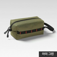 정사각티슈케이스 가죽티슈곽 보호커버 여행, 1개, 아미그린