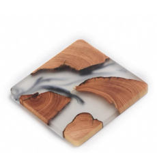 木質樹脂裝飾品，手工藝品，居家辦公室擺設，獨特木紋設計，簡約風格, 隨機出貨, 1個