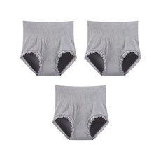 MIXABLE 迷人舒適高腰衛生女內褲 3 件, 3灰色