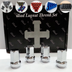 일리아드 포터3 봉고3 트럭 용 휠 너트 한대분(19mm 21mm), 크롬(21mm), 1세트