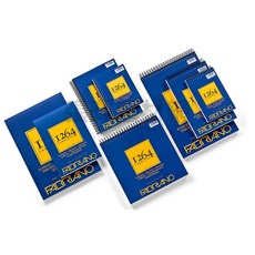 Fabriano法比亞諾1264系列無酸素描本馬克筆本繪圖本水彩本速寫本#1910，多功能繪畫用紙，創作無限可能, 1個, Sketch素描本90g圈裝A5#634