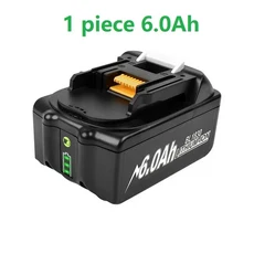마끼다호환 충전식 전동 공구 배터리 용 LED 리튬 이온 교체 LXT BL1860B 18V 6Ah, 06 6.0Ah 1piece, 01 China Mainland