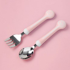 체린 어린이 유아용 수저 포크 세트(핑크), 상세페이지 참조, 1개