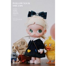 지거 인형 옷 귀여운 인형놀이 세트 인형 제외, 헤드피스 + 스커트 + 숄더백  인형 포함 제외, 10cm 범용