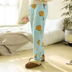 [카카오프렌즈 헬로투스노우 수면바지] 수면바지 잠옷바지 홈웨어바지 잠옷하의 잠옷팬츠 홈웨어파자마 홈웨어룩 홈웨어코디 캐릭터잠옷 바지잠옷 수면잠옷 극세사잠옷바지