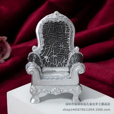 樹脂工藝品 擺臺收納首飾架 香檳金高背, 銀色高背, 1個