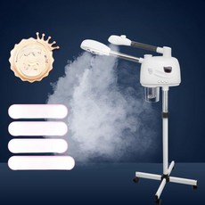 헤어 스팀기 온열 보습 피부 스티머 더블헤드 스팀 안면, 이중관 온냉 분사 타이머포함, 기본 색상