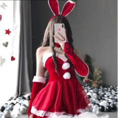 聖誕女孩Cosplay女性聖誕老人服裝女款Cosplay性感化妝成人年末聖誕老人衣服服裝