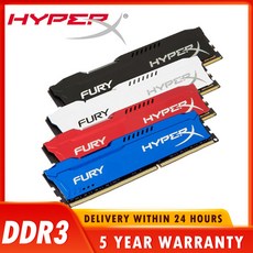 HyperX FURY DDR3 8GB 1600MHz 1866MHz 240핀 5V DRAM PC3 14900 12800 데스크탑, [04] 8G 1600 BLUE 2PCS