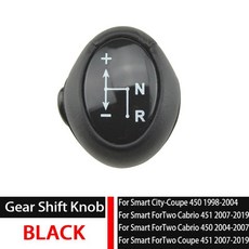 스마트 포투 카브리오 자동차 기어 시프트 레버 부품용 자동 가죽 노브, 1개, 2. Black cover