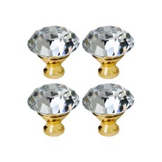 SKW 豪華水晶仿古門把手裝飾 4 件套, 黃金套裝