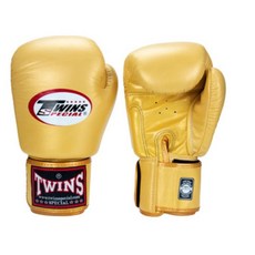 TWINS SPECIAL 經典素色系列 真皮拳擊手套 金色, 1個, 12oz