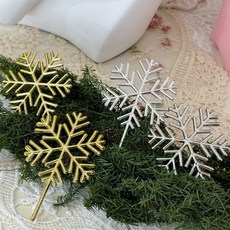 聖誕裝飾品 雪花片 電鍍雪花片 花圈裝飾, 1個