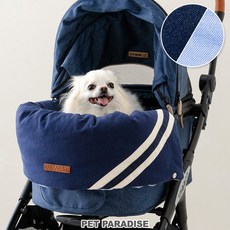 貝果貝果 日本 pet paradise 海軍藍雙面用推車圍邊保護墊 [H1540]弧形邊緣, 1個