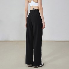 Sopterra 여성용 요가 필라테스 와이드 팬츠 데일리 트레이닝 9부 바지 하이웨스트