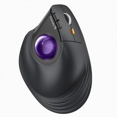 ProtoArc EM05 Bluetooth DPI 20040080012001600 7 USB NL버티컬 트랙볼 마우스 세로형 62°, 일본, 블랙 하나무라사키, 1개