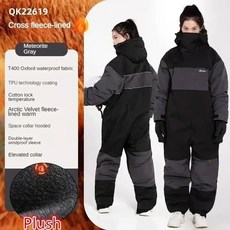 스노우수트 스키복 올인원 슈트 겨울 라이딩 방한복 의류 두꺼운 방수 따뜻한 방풍 방한 스키 오토바이 플러시
