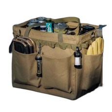 캠핑 양념가방 파우치 양념통 소스통 다용도 시즈닝박스, 검정-옥스포드 접이식 수납함