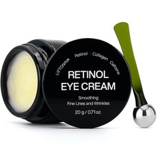 MythosFlow 남성용 레티놀 언더 아이 크림 안티에이징 크림 카페인 히알루론산 펩타이드 포함 - 다크 서클 붓기 및 잔주름 눈 밑 탄력 브라이트닝 20ml