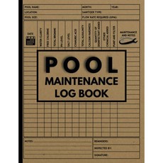 수영장 유지보수 기록부 일일 체크리스트 및 내 화학약품 관리용 사업장 가정을 위한