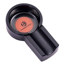 HANNIOK雪茄煙灰缸 不銹鋼煙灰缸 茶几煙灰缸【崇德店】, 黑色, 1個