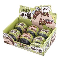 두쫀쿠 뿌셔볼 6개(박스) 스펀지 공놀이 특이한 재밌는 말랑이 스퀴시 클레이, 3500두쫀쿠뿌셔볼 6개(박스)