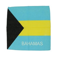 Motique Accessories 대형 면 반다나 - 푸에르토리코 국기 블랙 앤 화이트 인트 루시아 깃발 [호환], 바하마 이름