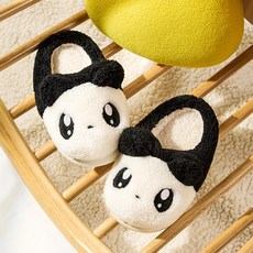 리브담 아동 포근 팬토리 슬리퍼 겨울 실내화, 1개, 블랙 180 (SP01)